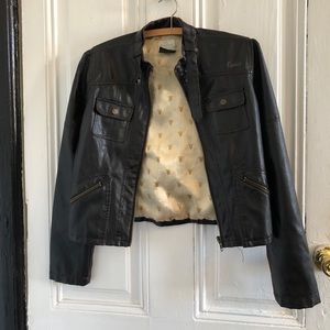Faux Leather Moto Jacket